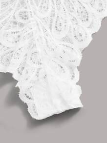 4pack Floral Lace Panty Set Lingerie - Multicolor - View 3