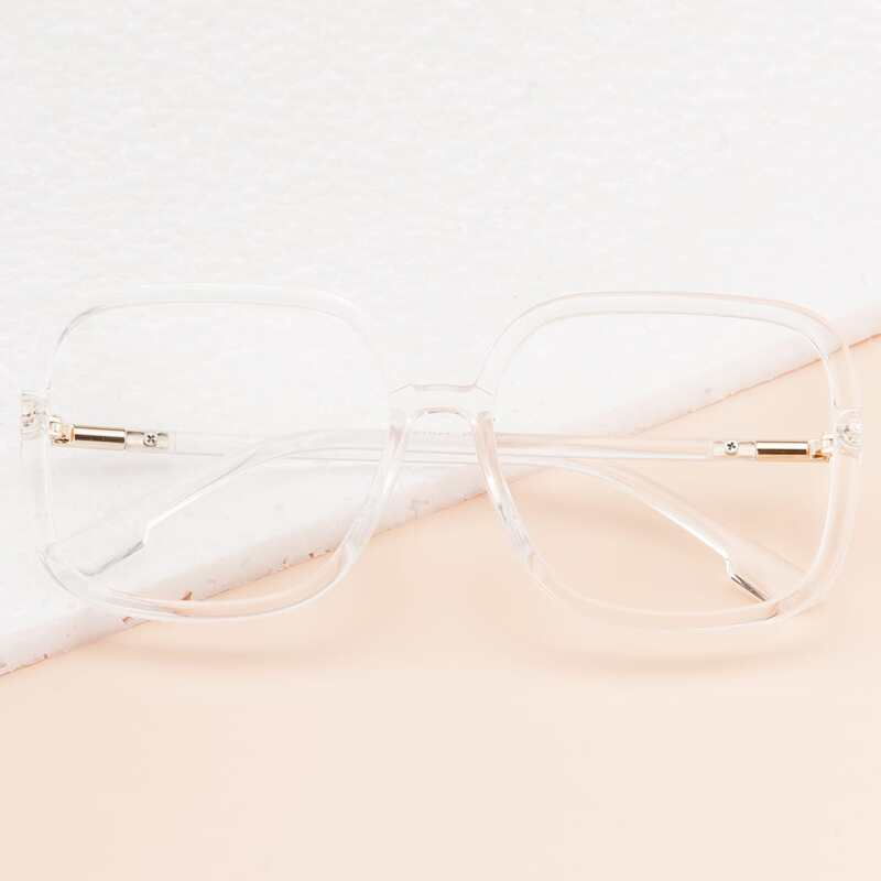 

Transparent Frame Glasses With Case
