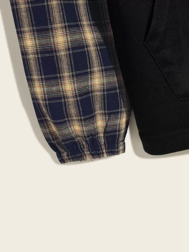 Guys tartan hoodie Clearance