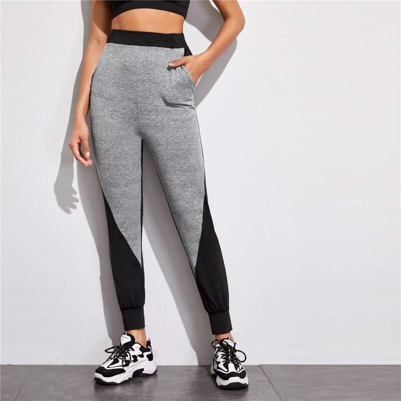 

Color-Block Elastic Waist Sweatpants, Multicolor