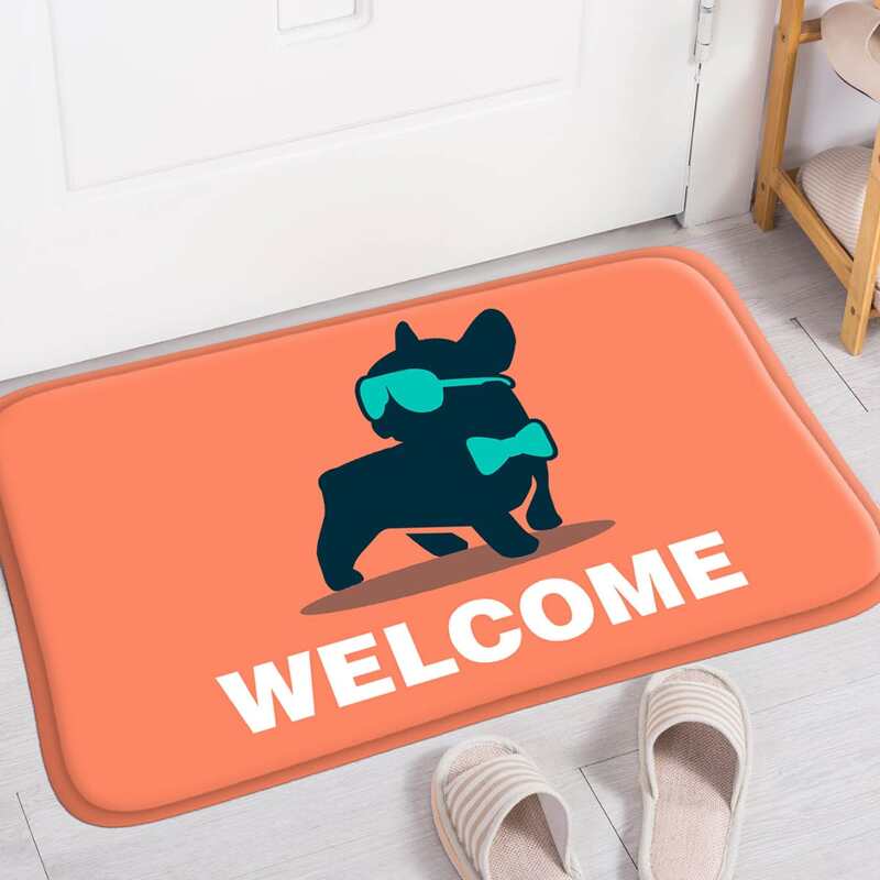 

1pc Cartoon & Letter Graphic Door Mat, Multicolor