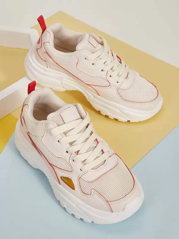 Lace-up Front Chunky Sneakers