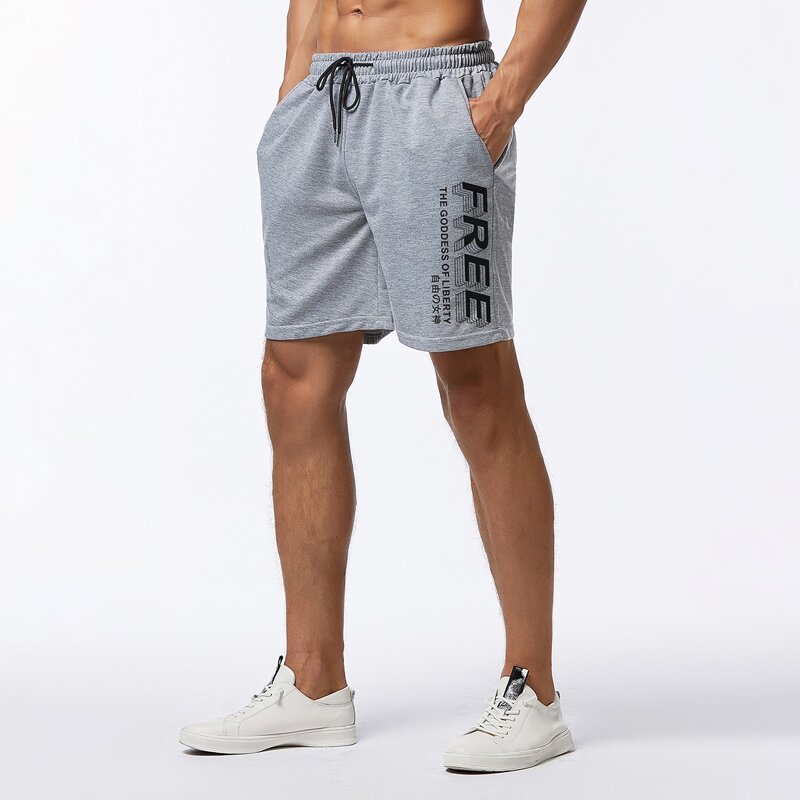 

Guys Letter Graphic Drawstring Shorts, Grey