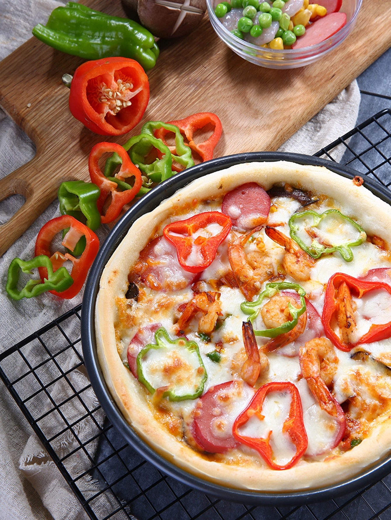 1pc round pizza baking pan