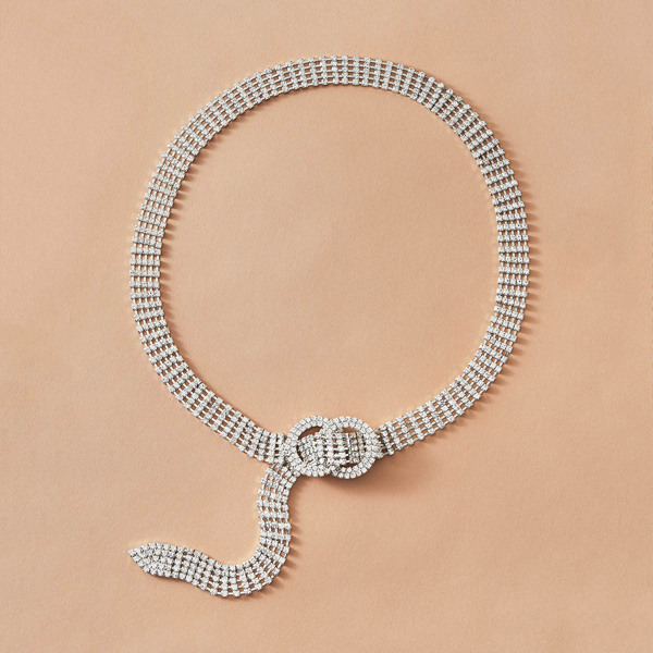 

Цепь для талии со стразами 1шт, Серебряные