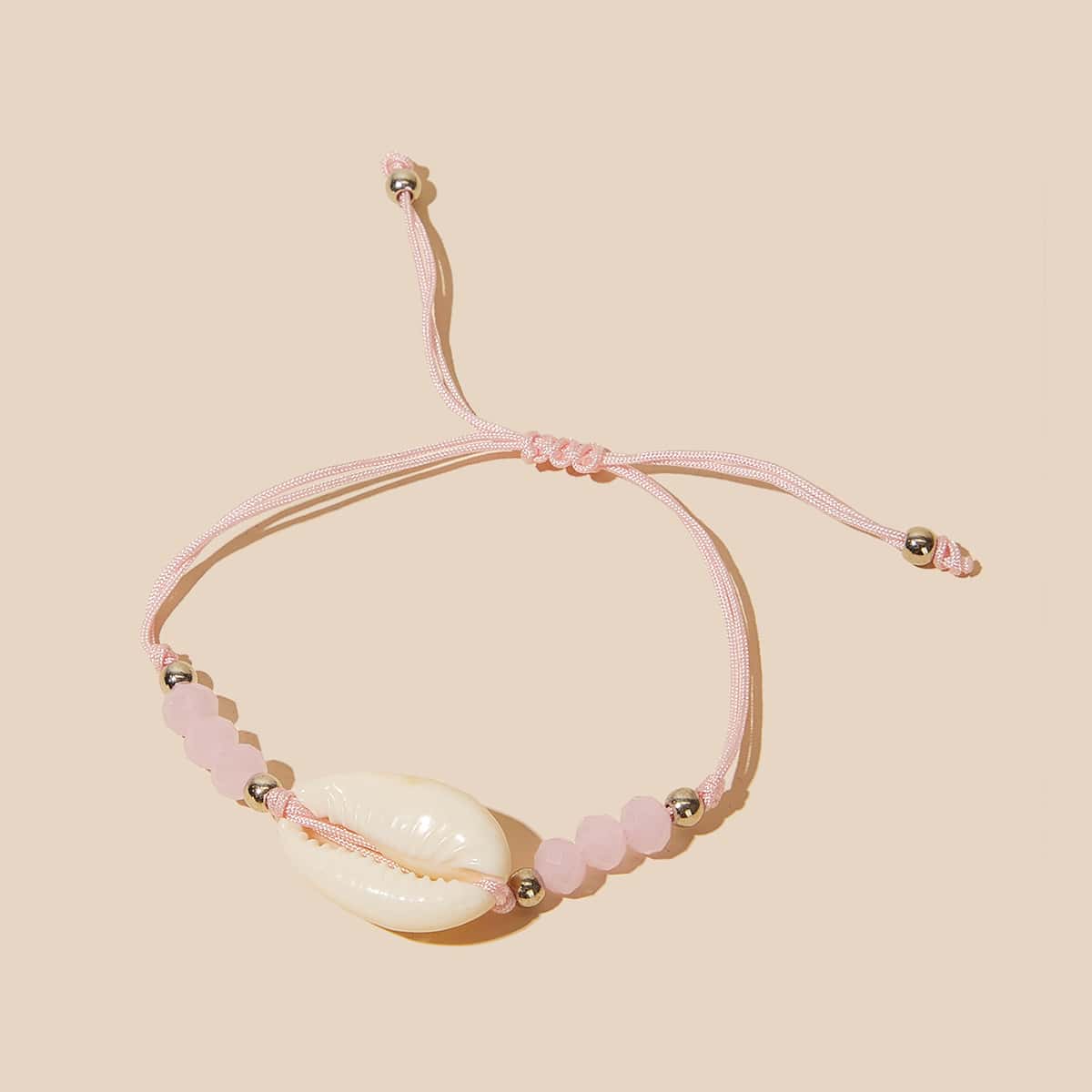 

1pc Shell Decor Bracelet, Pink