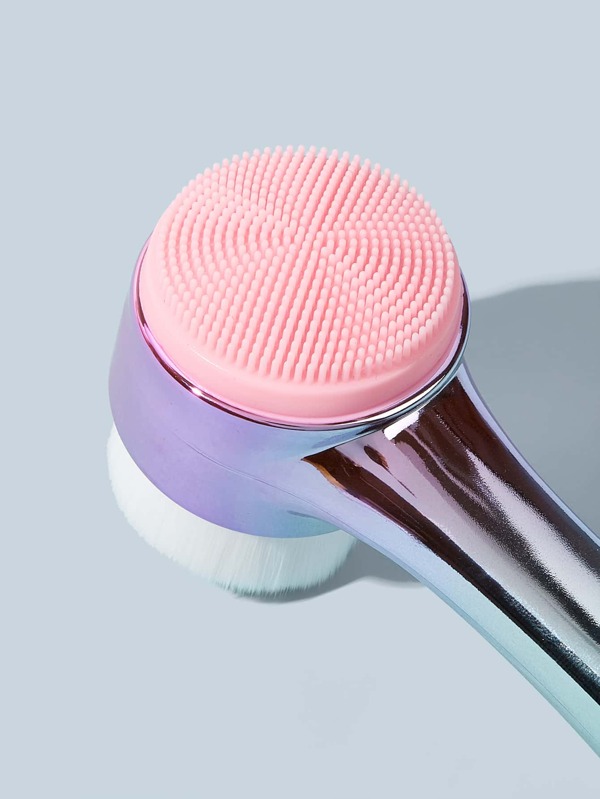 DoubleSided Cleaning Function Face Cleansing Brush, 1pc Gold Plating