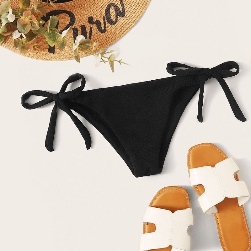 

Black Tie Side Hipster Bikini Bottom