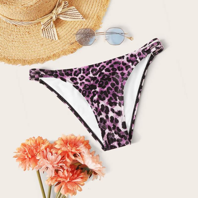 

Leopard Cut-out Bikini Bottom, Multicolor