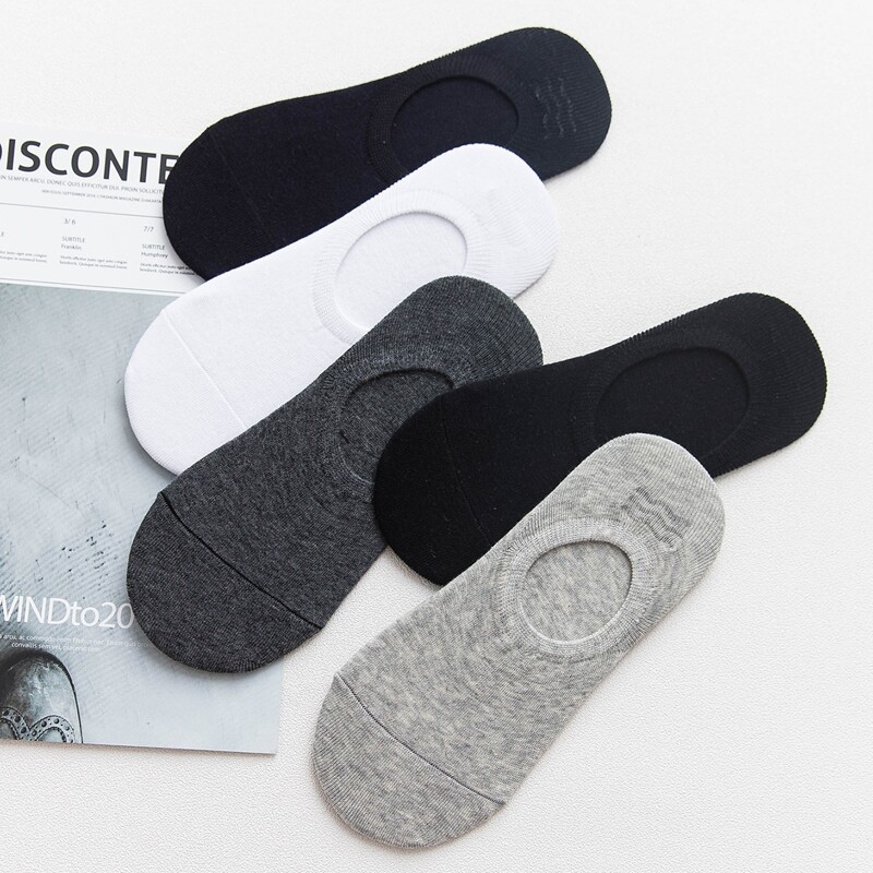 

5pairs Guys Simple Ankle Socks, Multicolor
