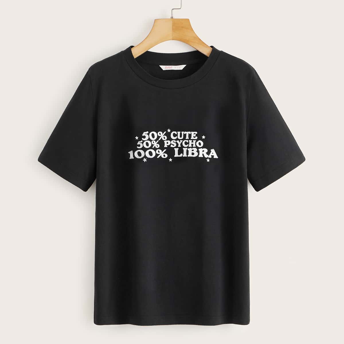 

Letter Graphic Tee, Black