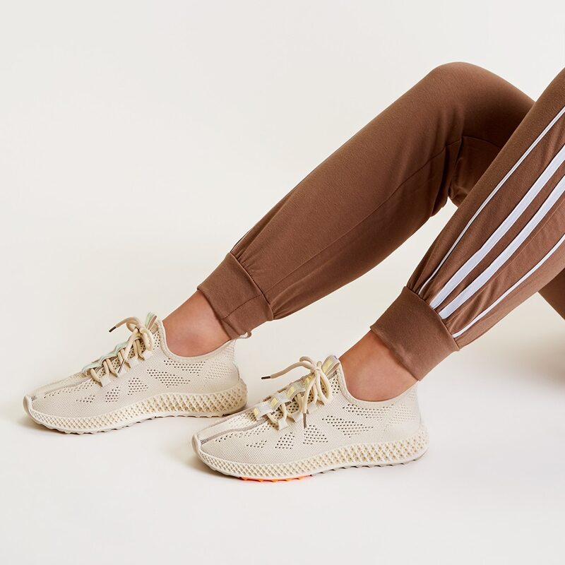 

Lace-up Front Wide Fit Sneakers, Beige