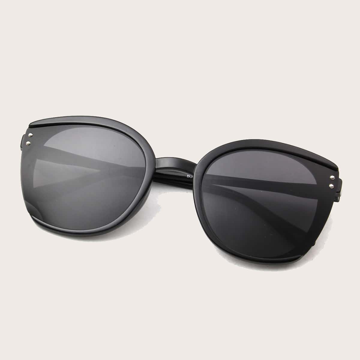 

Acrylic Frame Sunglasses With Case, Black