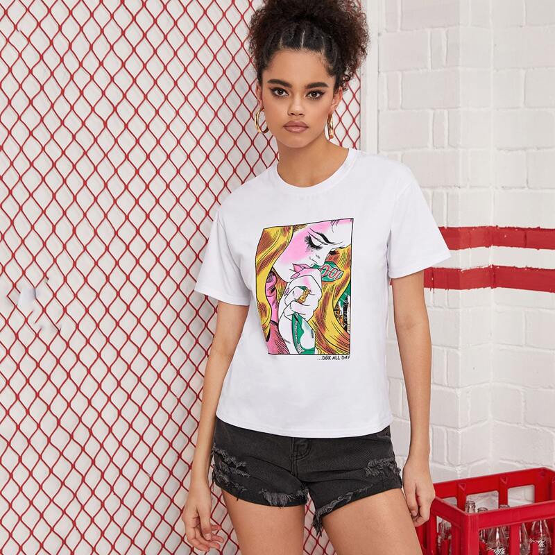 

Figure Graphic White Tee