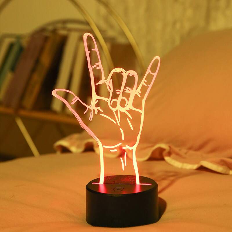 

Gesture Shaped Night Light, Multicolor