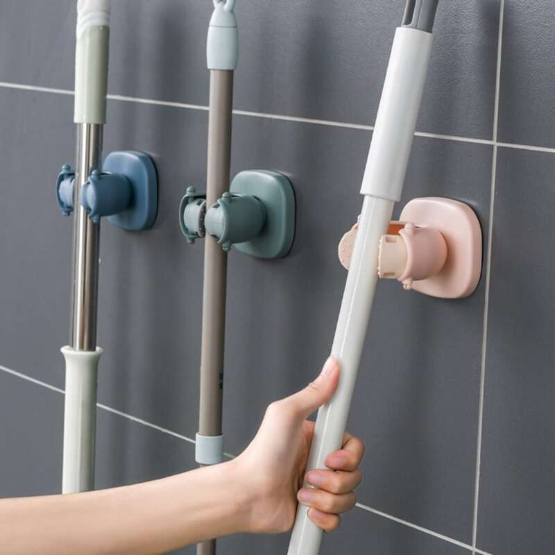 

1pc Wall Mounted Mop Holder