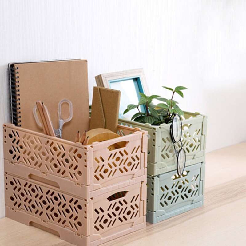 

1pc Solid Hollow Storage Basket, Multicolor