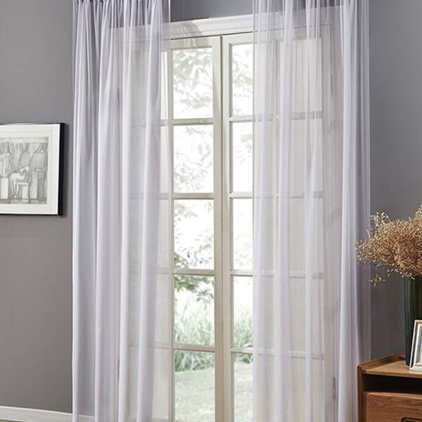 

1pc Solid Mesh Curtain, Multicolor