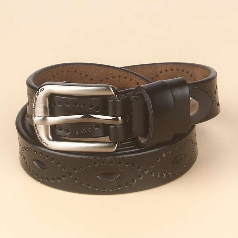 

Cut Out Design Pin Buckle Belt, Black