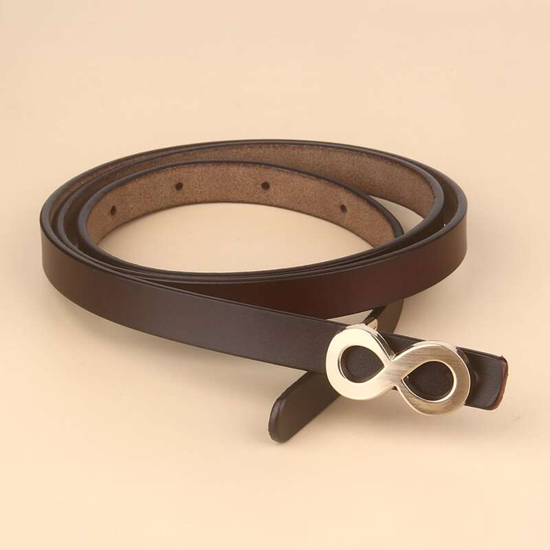 

Metal Infinite Buckle Belt, Brown
