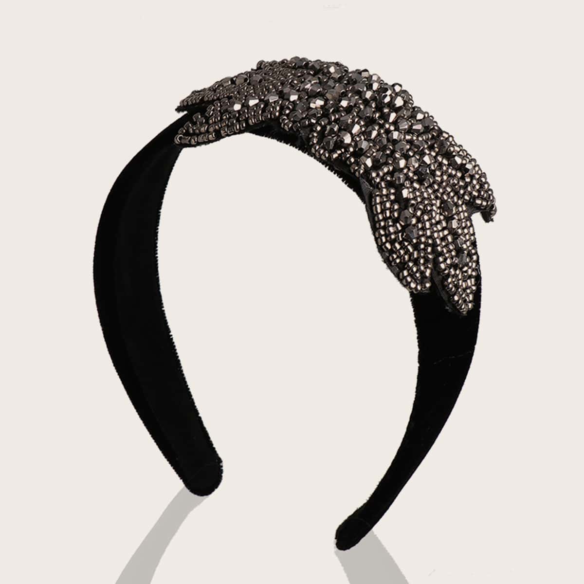 

Beaded Butterfly Decor Hair Hoop, Black