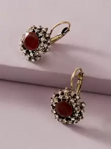 Bông tai stud đính đá 1 cặp - Nhiều màu - Xem 1