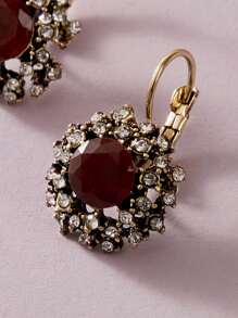 Bông tai stud đính đá 1 cặp - Nhiều màu - Xem 3