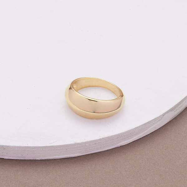 

Thick Peak Band Ring, Gold