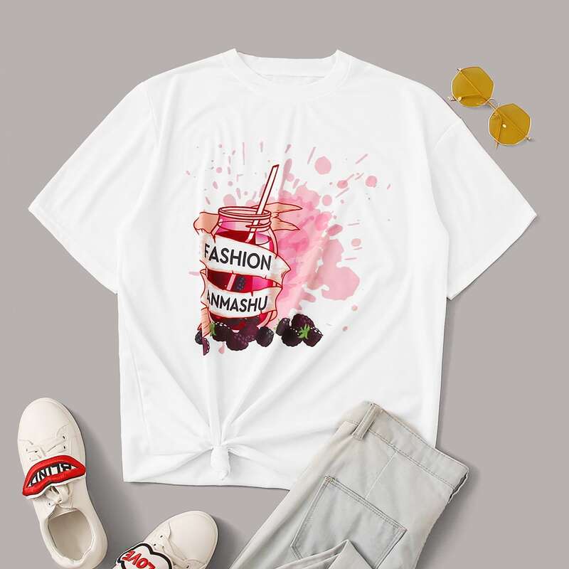 

Bottle Graphic White Tee