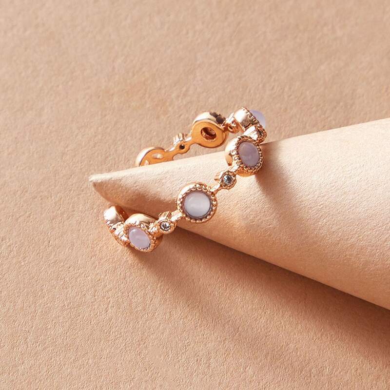 

1pc Rhinestone Decor Cuff Ring, Multicolor
