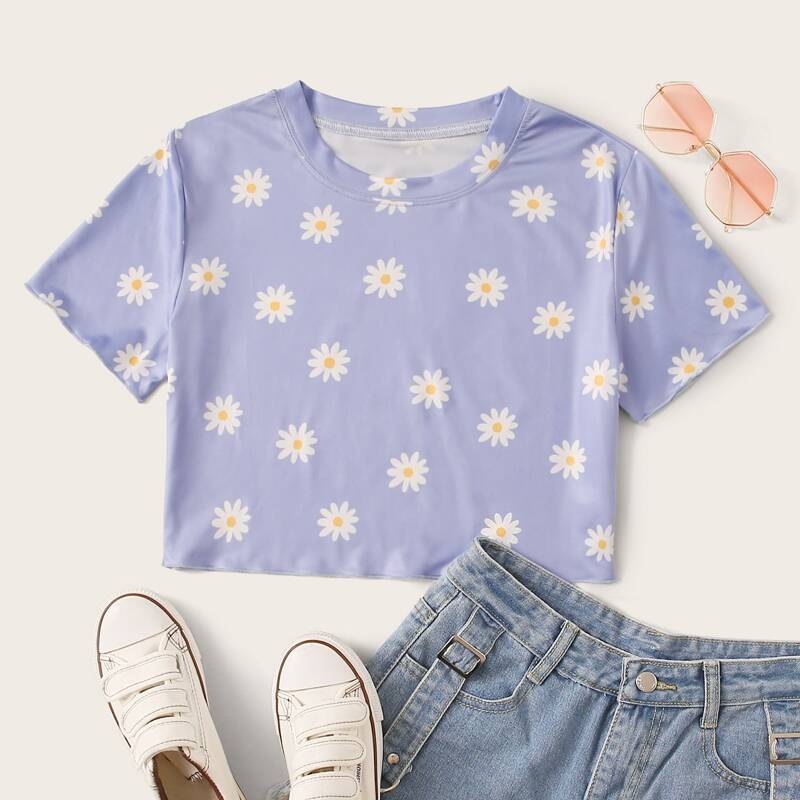 

Floral Crop Tee, Multicolor