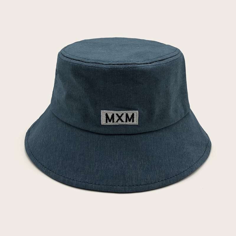 

Guys Letter Embroidery Bucket Hat, Blue