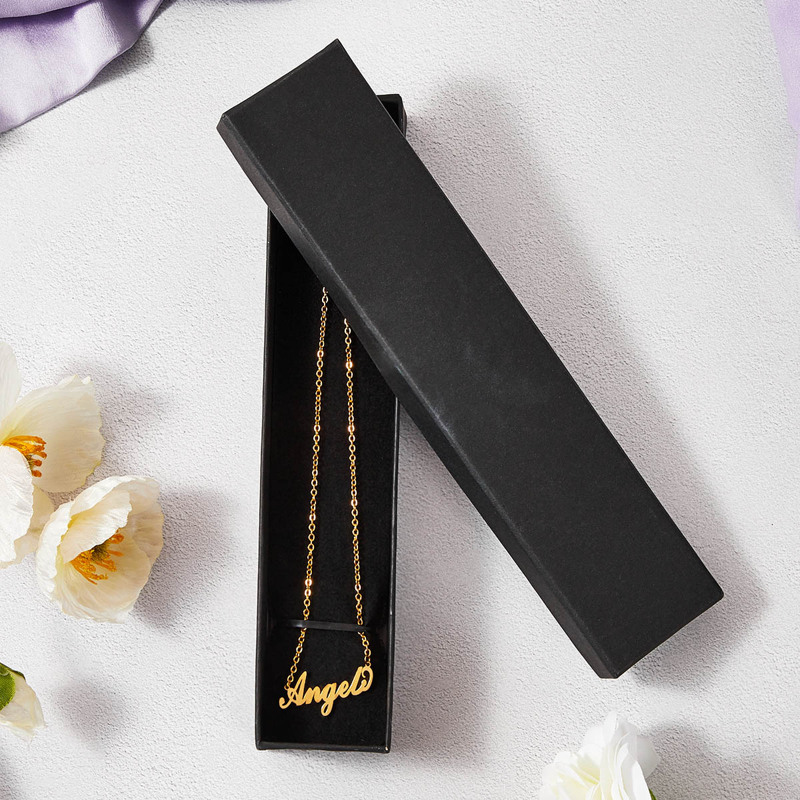 

Angel Letter Charm Chain Necklace, Gold