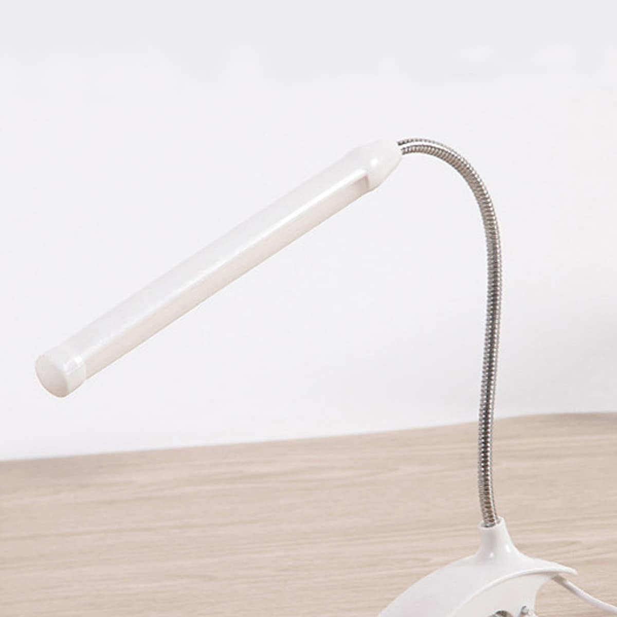 

Flexible Desk Clip Lamp, White