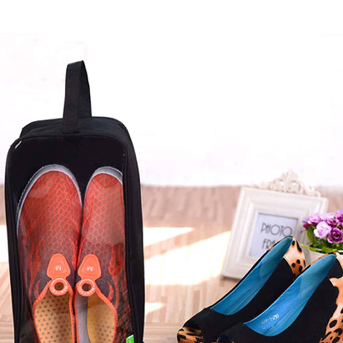 

1pc Travel Portable Shoes Storage Bag, Multicolor