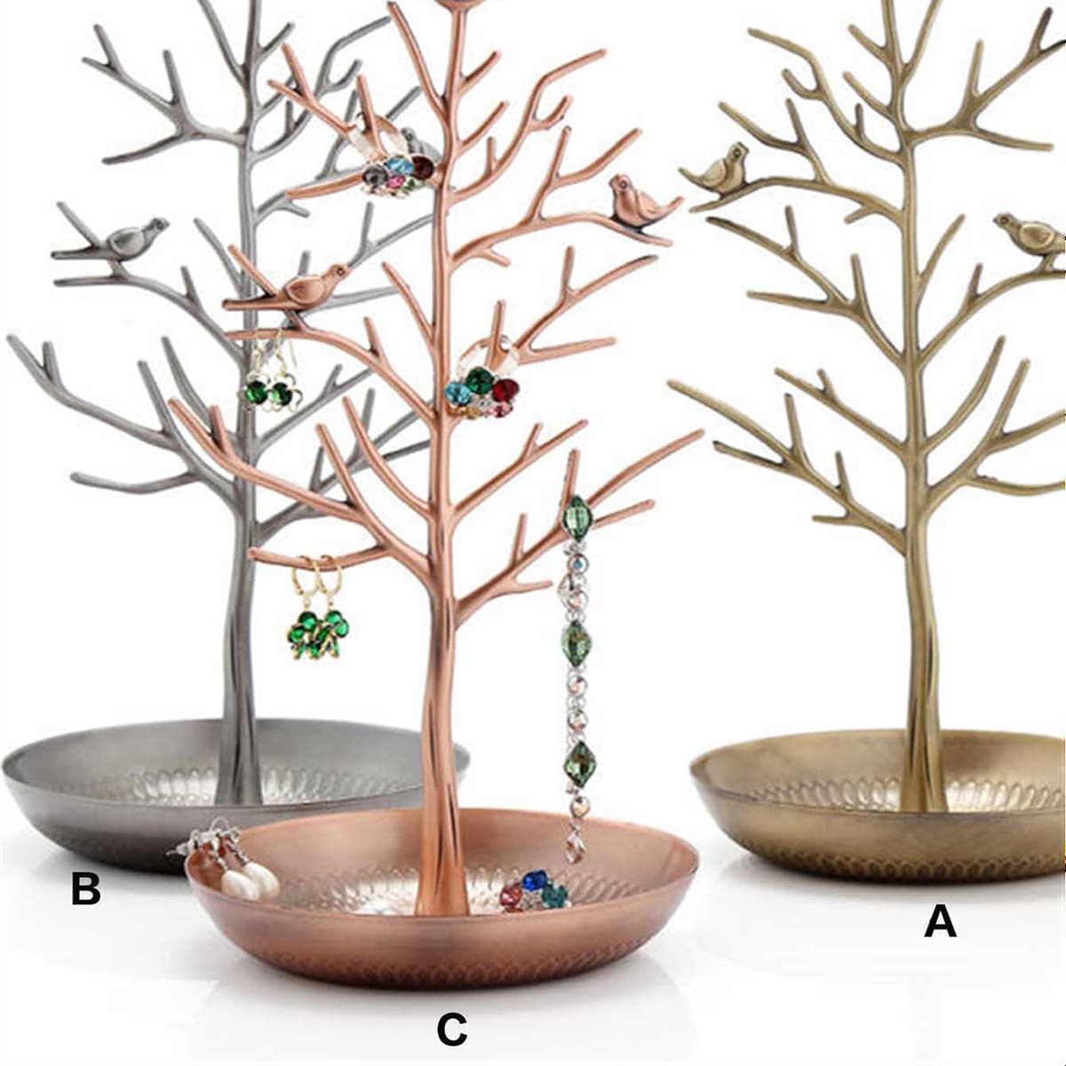 

1pc Tree Shaped Jewelry Display Holder, Multicolor