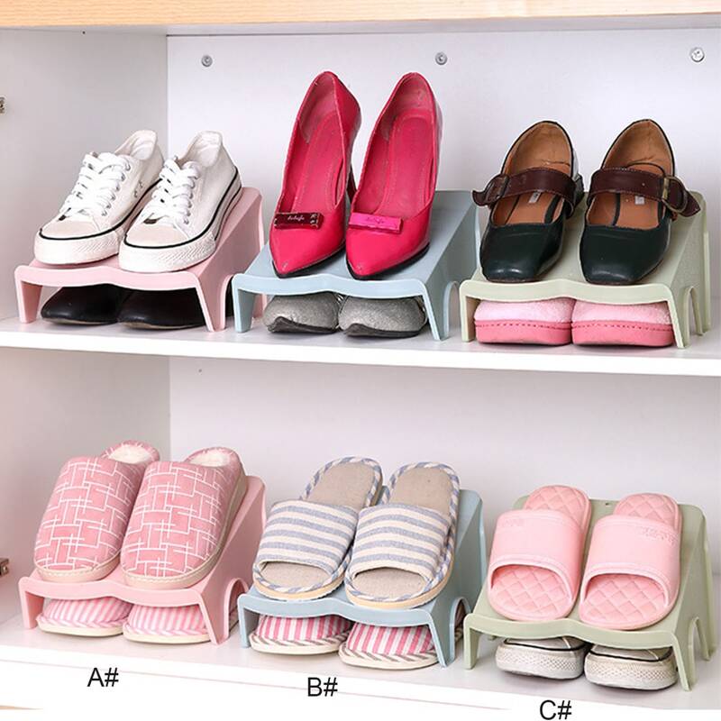 

1pc Double Layer Shoes Storage Rack, Multicolor
