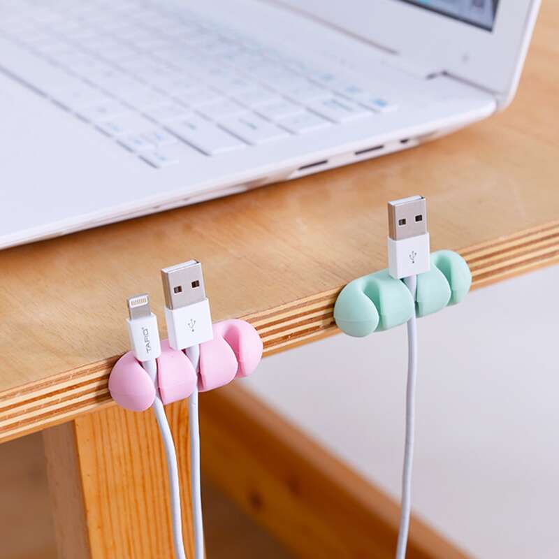 

2pcs Data Cable Securing Holder, Blue