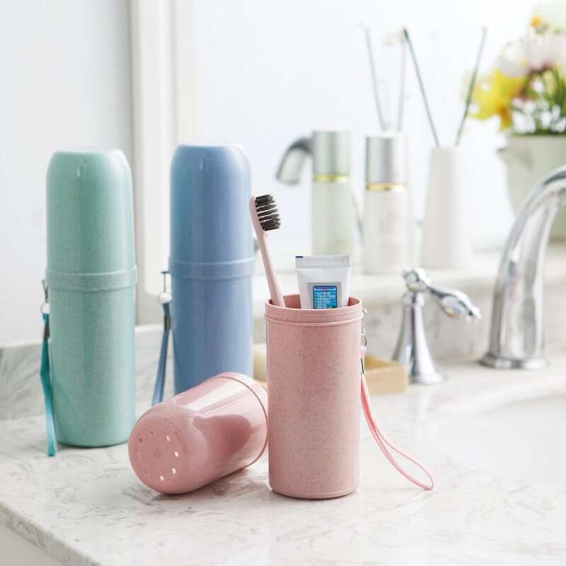 

1pc Travel Portable Toothbrush Box, Multicolor