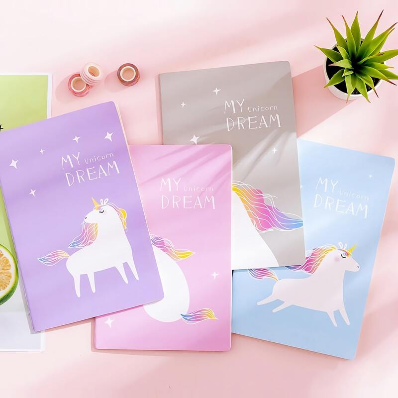1pc Random Unicorn Print Cover Notebook