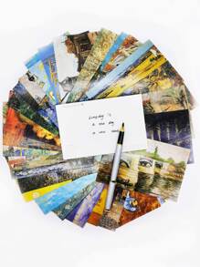 30張油畫明信片 - 彩色 - 查看 3