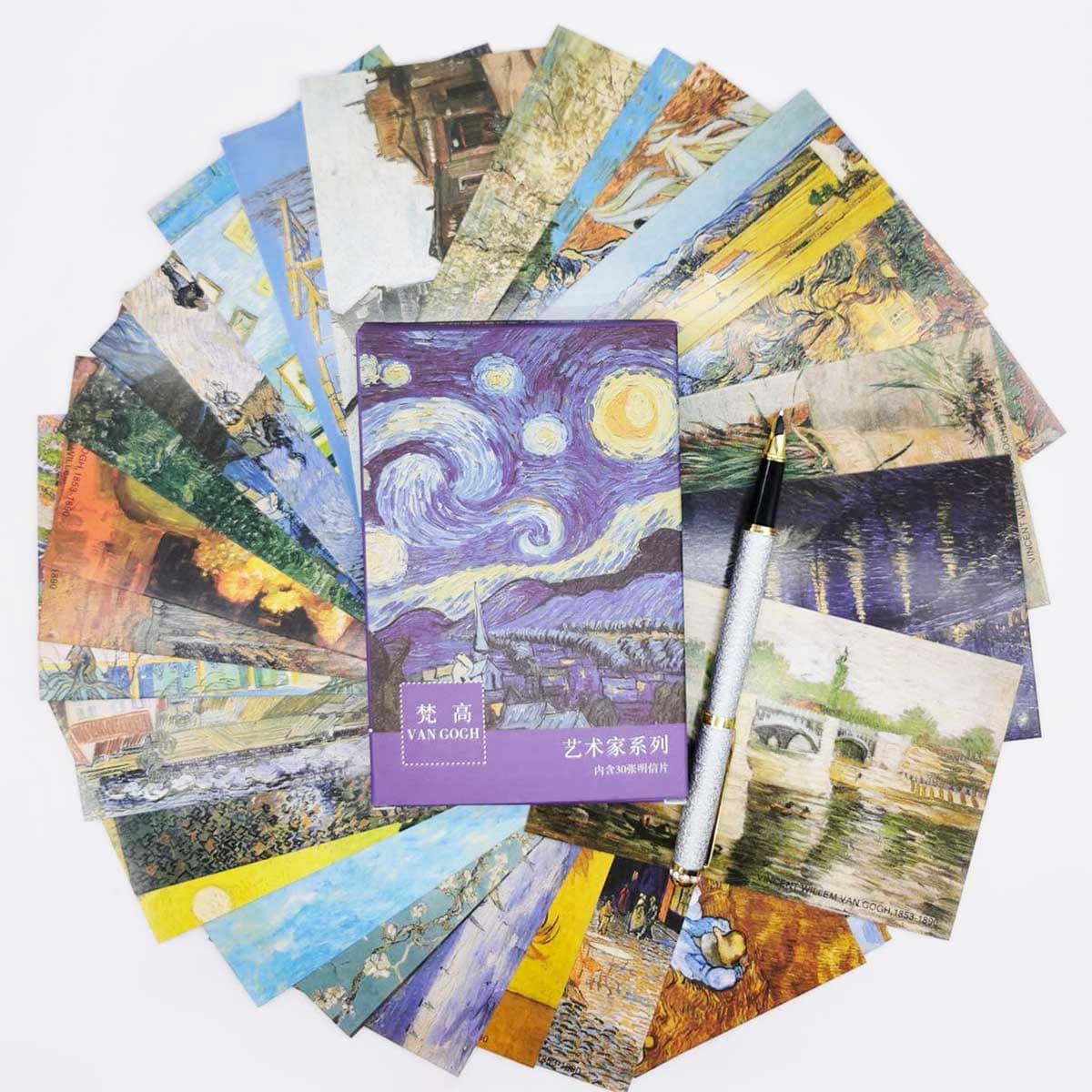 

30sheets Oil Painting Postcard, Multicolor