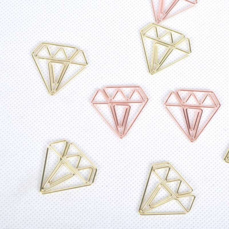 

6pcs Random Diamond Design Paper Clip