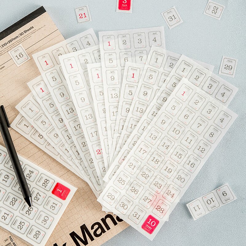 

12sheets Number Print Sticker