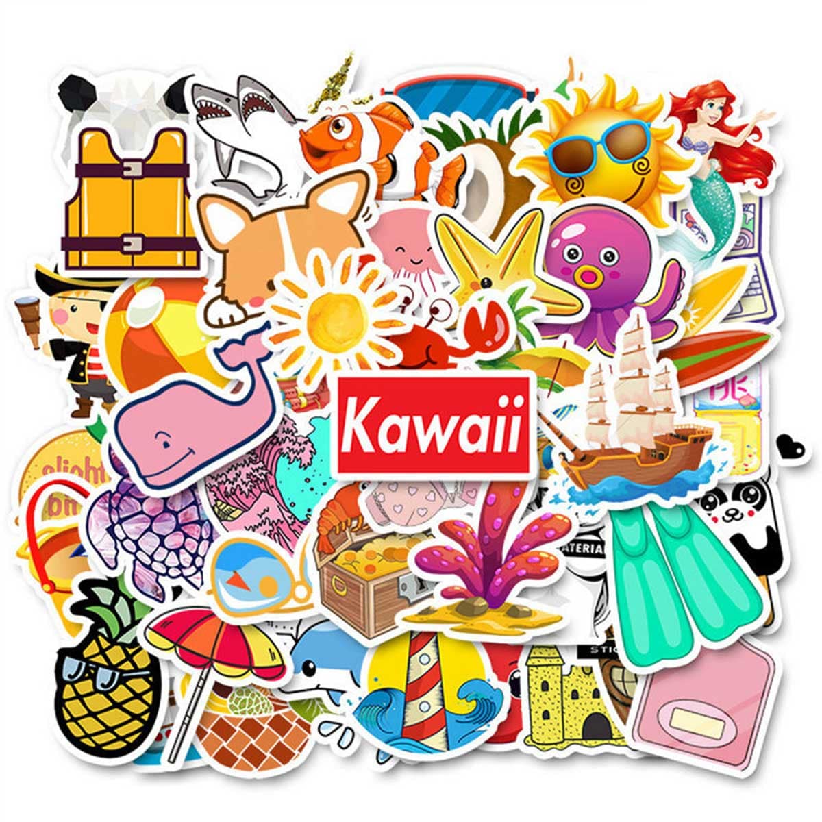 

50sheets Marine Life Pattern Sticker