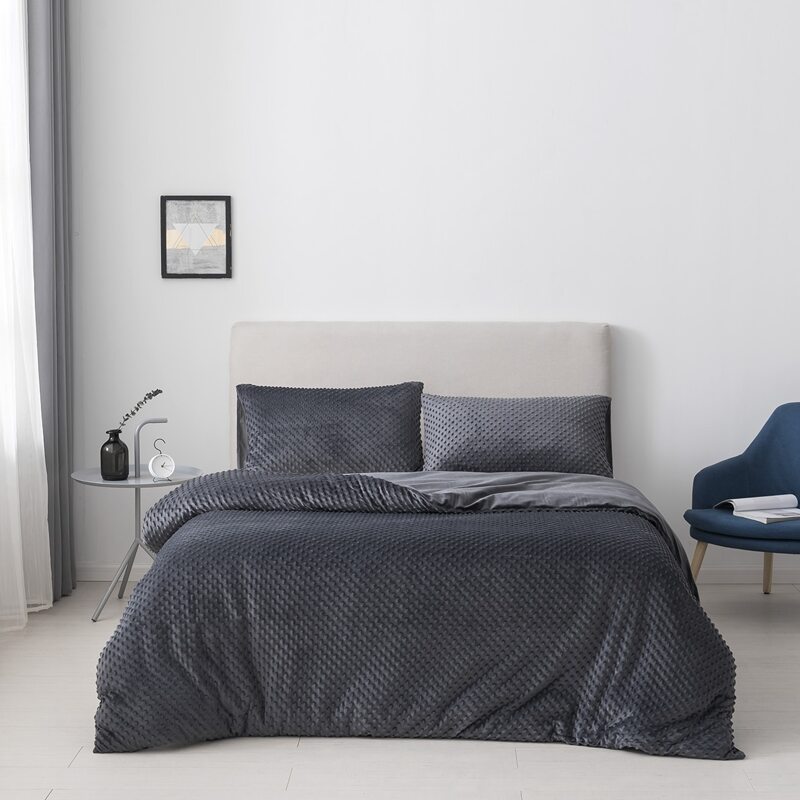 

Solid Bedding Set Without Filler, Grey