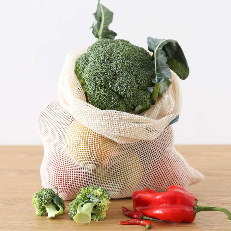 

1pc Fruit & Vegetables Storage Mesh Bag, Beige