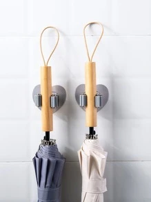 1pc Heart Shaped Mop Holder - Silver - View 3