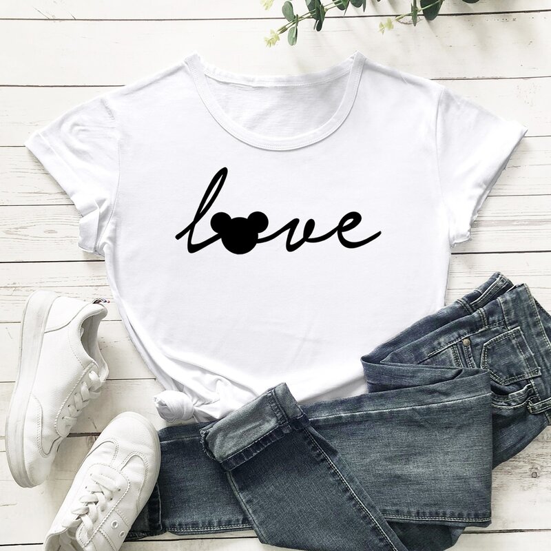 

Cartoon And Letter Graphic Tee, White