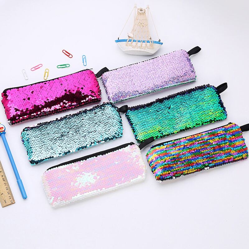 

1pc Sequin Decor Pencil Case